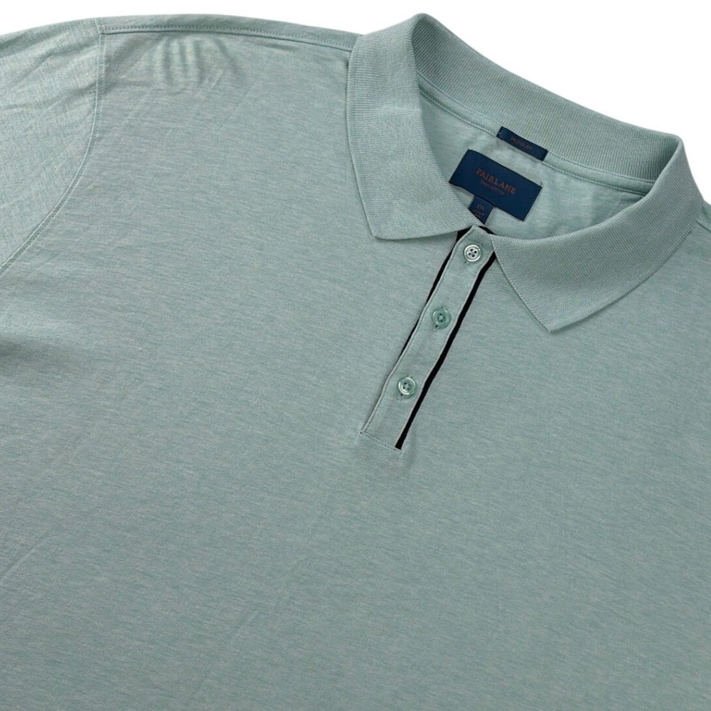 Fairlane Pima Cotton Polo Performance Heathered Knit Mint Green Mens XXL NWT